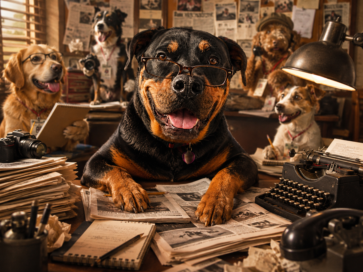 Dog editor running the DogDaily newsroom